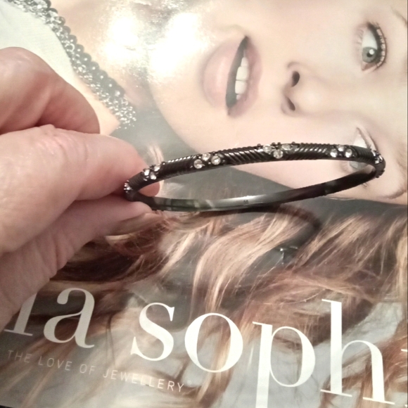 Lia Sophia Crystal Hematite Bracelet - Picture 2 of 3